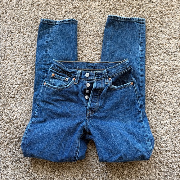Levi's Denim - Levi's Women's High Rise Straight Blue Jeans 501